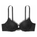Victorias Secret luxusní černá krajková push-up podprsenka Corded Bra
