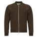 Selected SLHARCHIVE BOMBER SUEDE JKT NOOS Hnědá