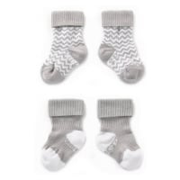 KipKep dětské ponožky Stay-on-Socks 6-12m 2páry Silver Grey