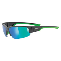 UVEX Sportstyle 215 Black Mat/Green/Mirror Green Cyklistické brýle