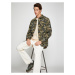 Koton Camouflage Shirt Jacket Classic Collar with Pocket Detail