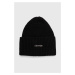 Čepice z vlněné směsi Calvin Klein černá barva, K60K611401
