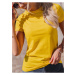 Žluté dámské basic tričko Edoti