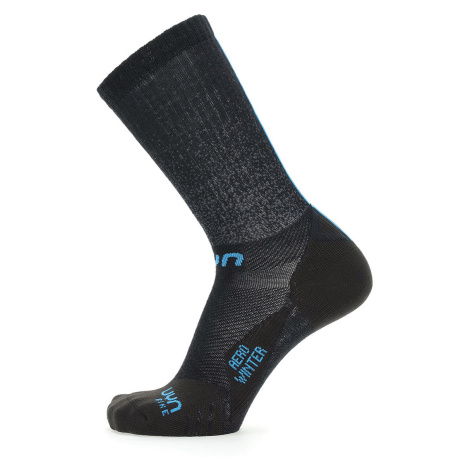 UYN Cyklistické ponožky klasické - AERO WINTER - černá