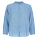 Košile woolrich cotton linen shirt modrá