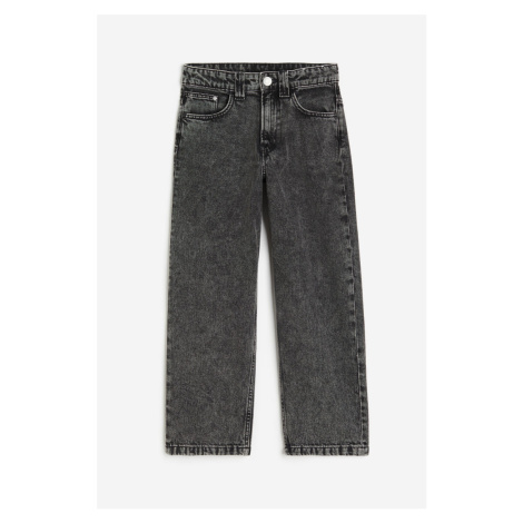 H & M - Baggy Fit Jeans - šedá H&M