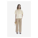 Plátěné kalhoty A.P.C. Pantalon Carlota béžová barva, jednoduché, medium waist, LIAEO-F08426 BEI