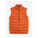 Oranžová pánská prošívaná vesta Celio Bulock