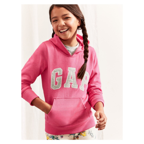 Růžová holčičí mikina GAP Logo hoodie sweatshirt