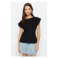 Trendyol Limited Edition Black 100% Cotton Basic Knitted T-Shirt