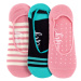 Meatfly ponožky Low socks - Triple pack M/ Multicolor 2 | Mnohobarevná