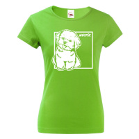 Dámské tričko s potiskem Westíka - dárek pro milovníky psů