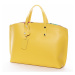 Dámská kožená kabelka žlutá - ItalY Jordana žlutá