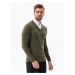 Ombre Men's sweater with white collar