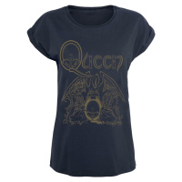 Queen Crest Dámské tričko námořnická modrá