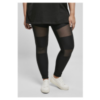 Dámské legíny // Urban classics Ladies Tech Mesh Rib Leggings black