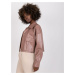 Prašně růžová přechodná bunda z imitace kůže Dorine