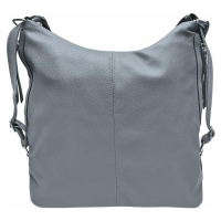 Velký středně šedý kabelko-batoh s bočními kapsami Hayka