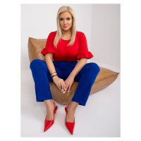 Červená halenka plus size Yareli