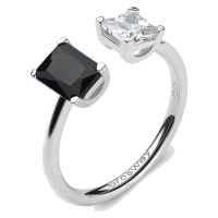 Brosway Elegantní otevřený prsten Fancy Mystery Black FMB10 M (53 - 55 mm)