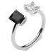 Brosway Elegantní otevřený prsten Fancy Mystery Black FMB10 M (53 - 55 mm)