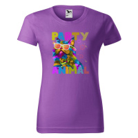 DOBRÝ TRIKO Dámské tričko s potiskem Party animal Barva: Fialová