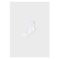 Ponožky s průsvitnou částí puntíky smetanové MINI Mayoral