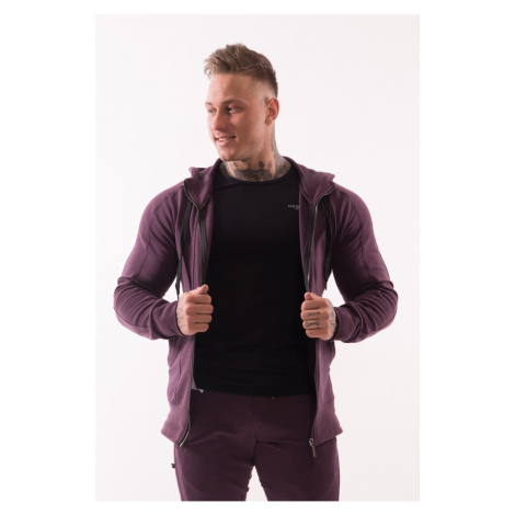 Fialové pánské sportovní mikiny se zapínáním