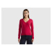 Benetton, V-neck Sweater In Pure Cotton