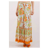 Bigdart 1898 Patterned Long Skirt - Orange