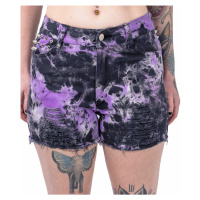 kraťasy dámské Vixxsin - GAIA - BLACK/PURPLE TIE DYE