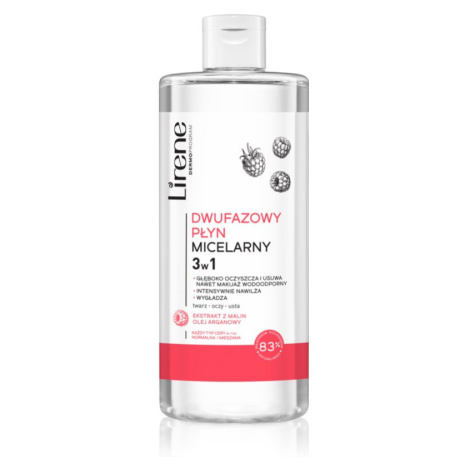 Lirene Cleansing Care Raspberry dvoufázová micelární voda 3 v 1 400 ml