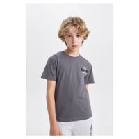 DEFACTO Boy's Crew Neck Printed Short Sleeve T-Shirt