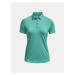 Zelené dámské žíhané sportovní polo tričko Under Armour Zinger Short Sleeve Polo