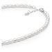 Gaura Pearls Perlový náhrdelník se zirkonem - stříbro 925/1000, sladkovodní perla 224-87 38 cm +