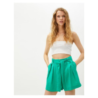 Koton Modal Comfy Shorts With Belt Waist