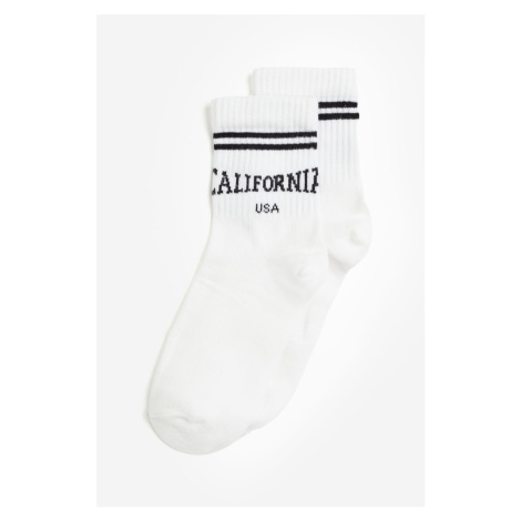 H & M - Balení: 5 ponožek - bílá H&M