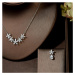 Éternelle Souprava šperků Swarovski Elements Jasmine SET-N-1424-QT-G102 Bílá/čirá 45 cm + 8 cm (