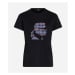 Tričko karl lagerfeld boucle profile t-shirt black