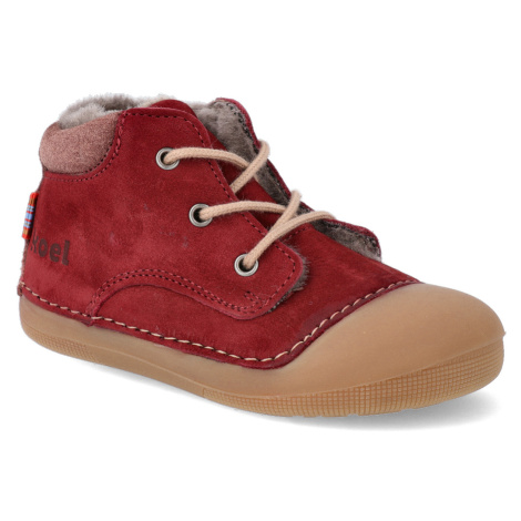 Barefoot zimní boty Koel - Baby Bare Bio Nubuk Bordo vínová Koel4kids