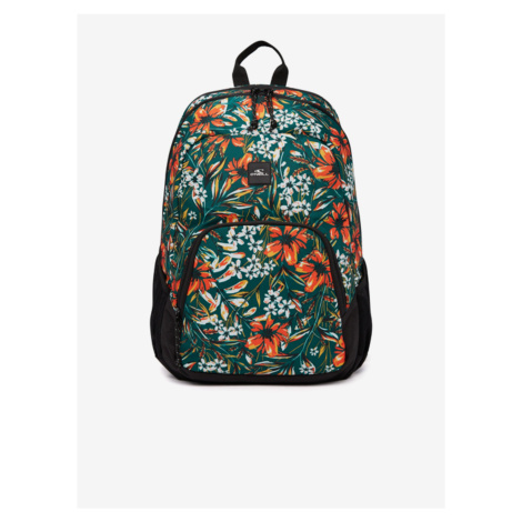 Oranžovo-zelený dámský květovaný batoh O'Neill WEDGE BACKPACK