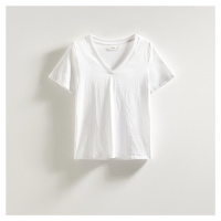 Reserved - Bavlněné tričko - Bílá