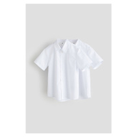 H & M - Školní košile easy iron 2 kusy - bílá
