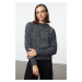 Trendyol Anthracite Glittery Knitted Sweater