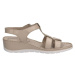 Caprice beach nubuc casual open sandals Růžová