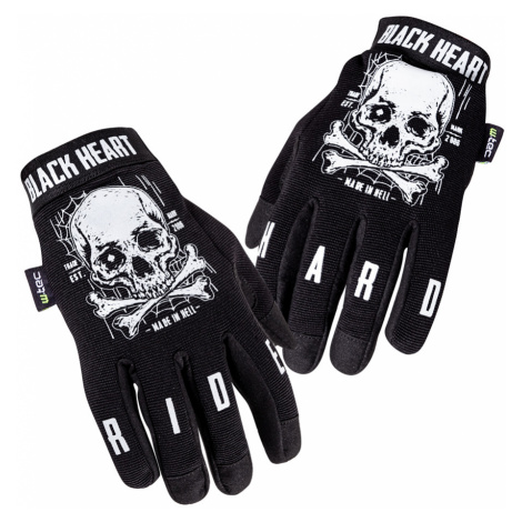 Moto rukavice W-TEC Black Heart Web Skull černá