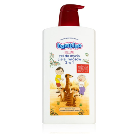 Bambino Kids Bolek and Lolek 2 in 1 šampon a sprchový gel 2 v 1 pro děti Meerkats 1000 ml