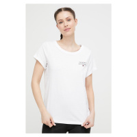 Bavlněné tričko Tommy Hilfiger bílá barva, UW0UW04525