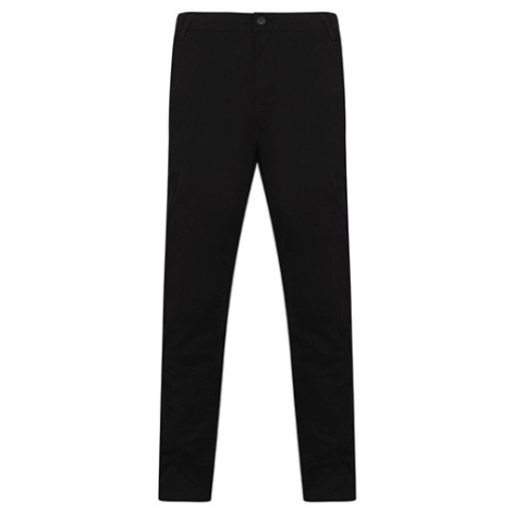 Henbury Pánské chino kalhoty s pružným pasem H650 Black