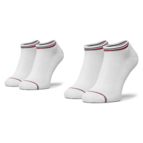 Tommy Hilfiger pánské bílé kotníkové ponožky 2 pack